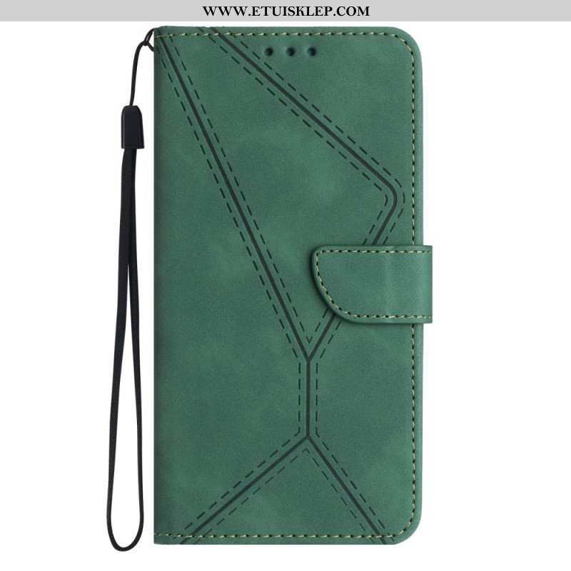 Etui Folio do Huawei P60 Pro Linia Z Efektem Skóry